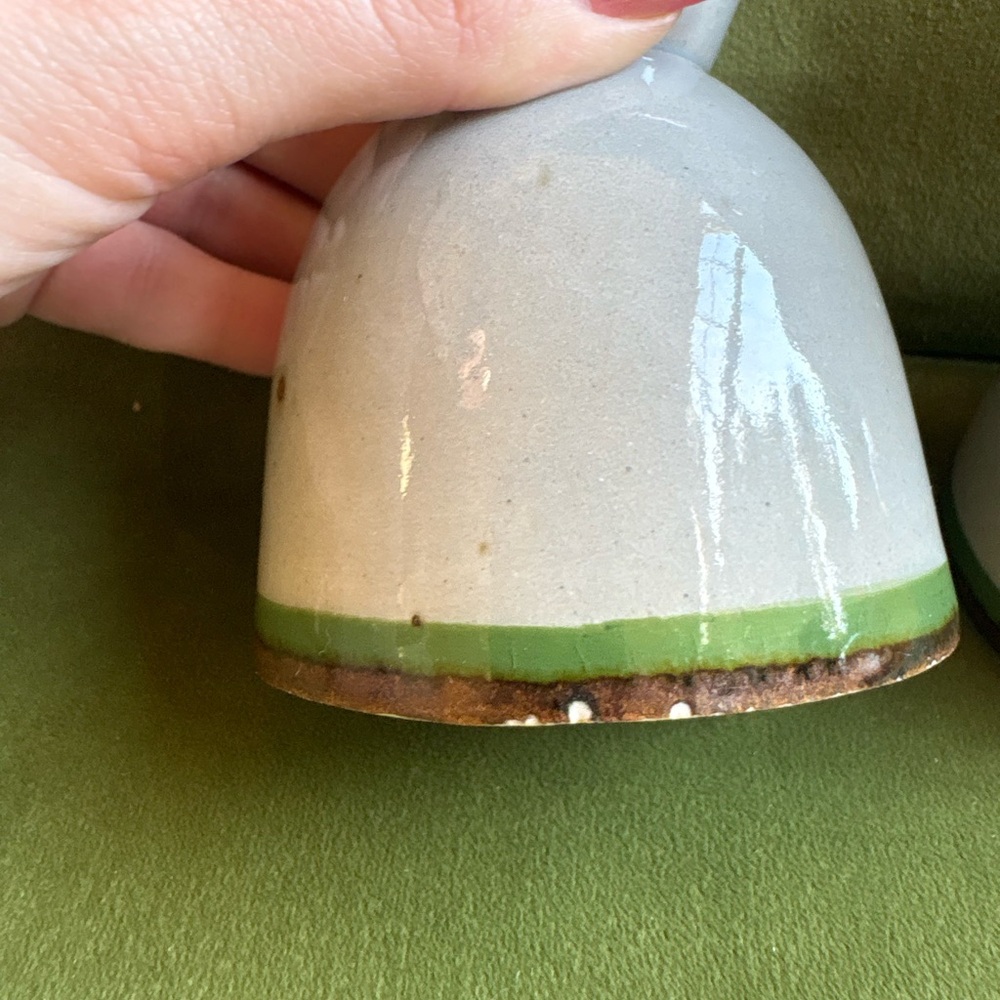 Vintage Ken Edwards Set Of 2 El Palomar Mexican Pottery Bird & Floral Egg Cups - Picture 5 of 9